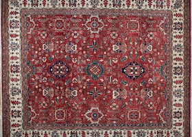aerial view of a rug
