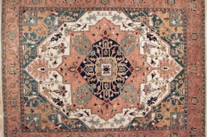 aerial view of a rug